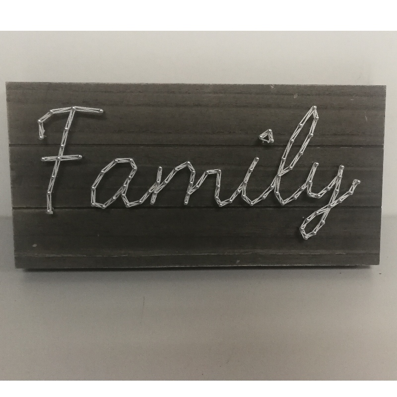 Letters Wood Box Handmade Nail String Wall Art Kit Wood Sign 30&server 350;15CM